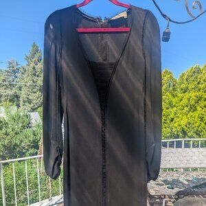 2001 Vintage Tom Ford for Yves Saint Laurent Black Silk Dress